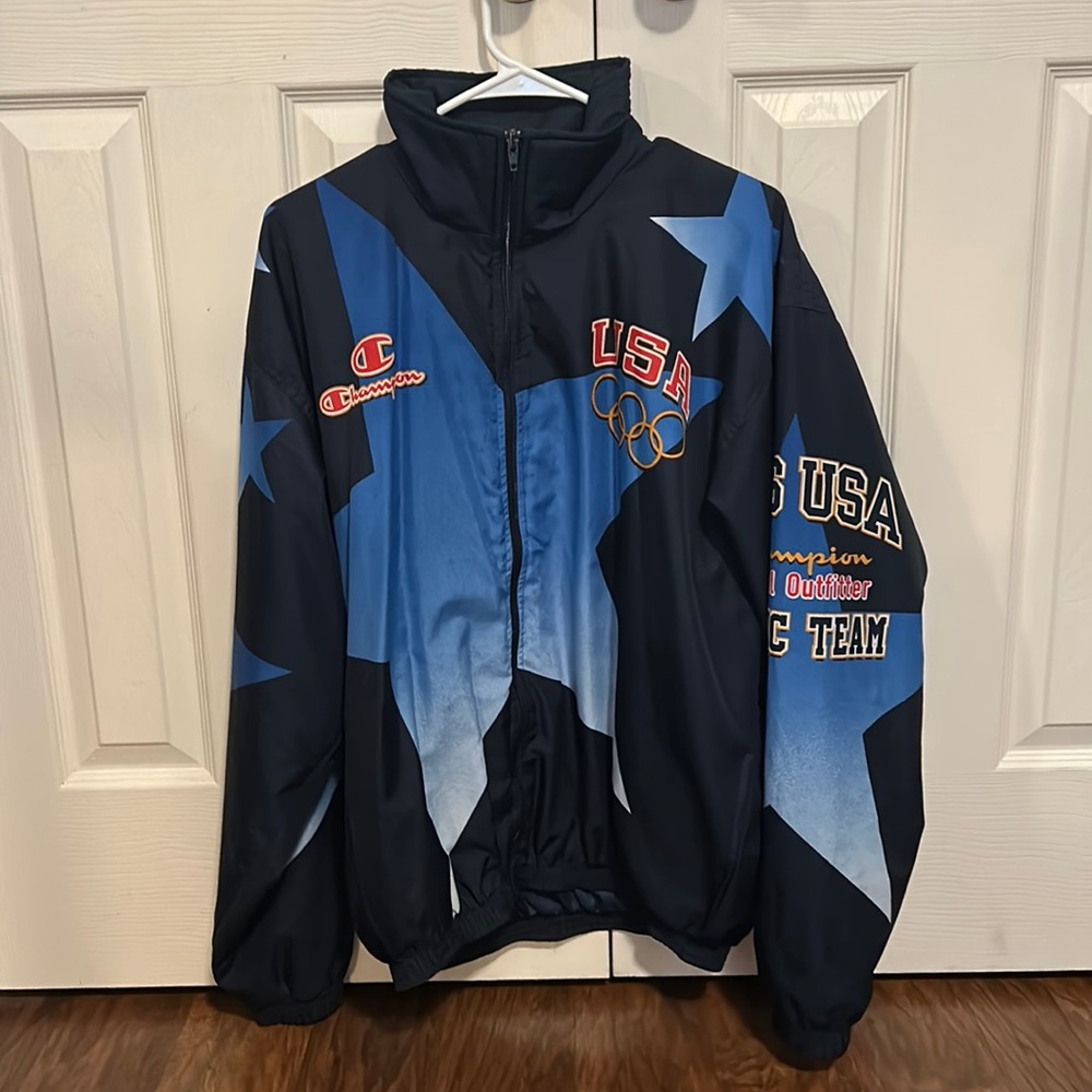 Men’s vintage 1996 offical USA Olympic team Champion windbreaker